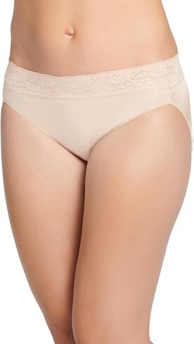 Jockey Women's Underwear No Panty Line Promise Tactel Lace Bikini, First Bloom Purple, 6 in Saudi Arabia
