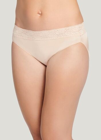 Jockey Women's Underwear No Panty Line Promise Tactel Lace Bikini, First Bloom Purple, 6 in Saudi Arabia