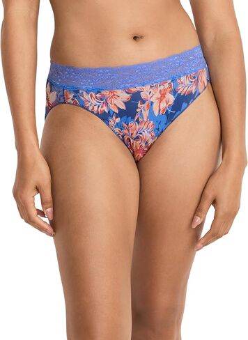 Jockey Women's Underwear No Panty Line Promise Tactel Lace Bikini, First Bloom Purple, 6 in Saudi Arabia