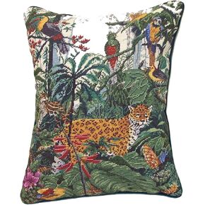 C&F Home in Jungle Petit Point Pillow 14" x 16" Green