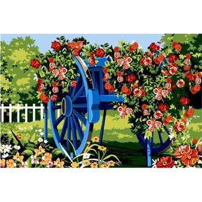 Needlepoint Canvas Gobelin Tapestry SEG Lacharue Bleue 30 X 40 928.351