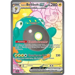 Pokemon - Iono’s Bellibolt ex 172/159 – Journey Together – Full Art Ultra Rare – Foil Single Card