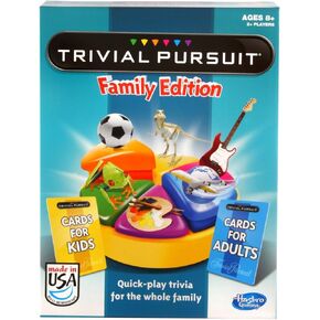 Hasbro Gaming Trivial Pursuit Game: Family Edition Board Game, Family Trivia Games for Adults and Kids, 2+ Players, Ages 8+ (Amazon Exclusive)