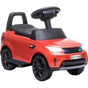 Qaba Land Rover Licensed 6V Ride on Push Car, 2 in 1 Sliding Car, Battery Powered Electric Car for Kids with Headlights Music Horn for 18-60 Months, White