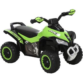 Aosom NO Power Kids Ride On Push Car, Ride Racer, Foot-to-Floor Sliding Car, Walking ATV Toy with Music, Lights, for 1.5-3 Years Old, Black