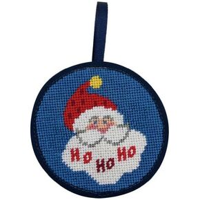 Ho Ho Ho Santa Christmas Ornament - Needlepoint Kit