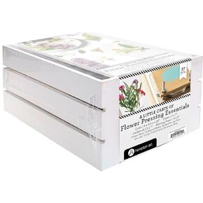 Hampton Art Little Crate of Pressed Flower Kit 37Pc, Flower Press Kit, Preservation Kit, Pressing Kit for Adults, Pressed Leaf Press, Plant Press