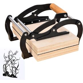 TOPOWN Carving Blocks Printing Hand Lever Press Machine, Manual Lever Printing Press Machine for Linocut, Manual Hand Lever Printing Press Machine for Linoleum Blocks with Felt Pad(for 12mm thick, A4)
