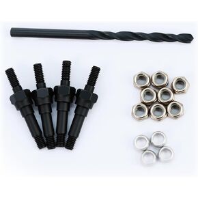 Carbon Steel Shock Standoff Upgrades Parts for Arrma 1/8 Typhon Kraton Outcast 1/7 Mojave Notorious Infraction Felony Limitless,Replace #ARA330703 (Silver)