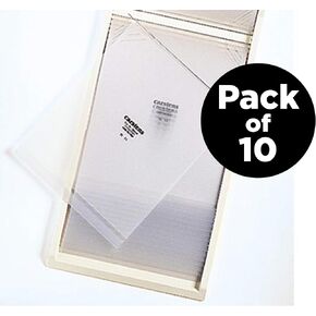 Carstens Replacement Vinyl Pockets with Rods for Kardex-Visitray Document Filing Systems, 8.5" x 11" (Pack of 10)