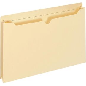 Office Depot Manila Double-Top File Jackets, 2in. Expansion, Letter Size, Pack Of 25, 458161OD