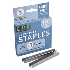FGS Heavy Duty Saw Point Staples - Durable 3/8" 10mm T50 Staple for Smooth Stapling- Thick Staples Ensure Strong Hold for Tough Tasks- Choose Stainless Staple for Long-Lasting Performance - 1,250 Pack