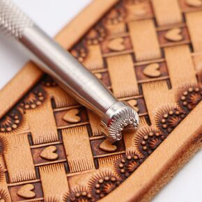 Leather Stamp Tools Stamping Working leathercraft Carving Leather Craft Working：Borders (Border: Unlined Petal D031), Borders：D024.D030.D031