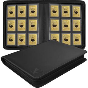Top loader Binder,Toploader Binder 9 Pocket for 324 Cards Storage,Hold 3"×4"rigid Toploaders.Card Folders Collection Album,Card Holder(black).