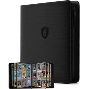 9 Pocket Toploader Binder with Zipper – Holds 252 Top Loaders – Premium Double-Sided Card Album for Trading Cards, TCG, MTG, Sports Cards