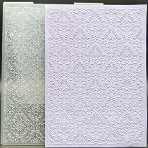 Plastic Embossing Folder 5x7 Inch Retro Baroque Pattern Paper Crafts Plastic Textured Impressions for Card Making Scrapbooking