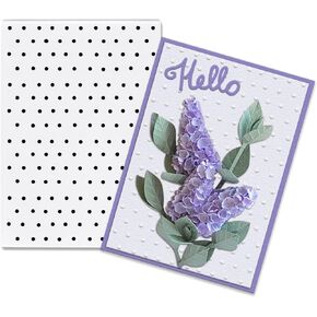 Glodecart Mini Dots Spotted Background Embossing Folder, Plastic Textured Impressions Pattern Spotted Polka Dot Embossing Folder Template for Card Making Scrapbooking Paper Craft Stamps DIY Décor