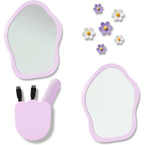 12 pcs Girls Locker Accessories, Locker Decorations Including Mirrors, whiteboards, Magnets and organizing Supplies. Ideal for Back-to-School Essentials and The Office (12 pcs-Pink)
