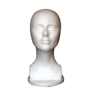 Polytree Female Foam Mannequin Head Styrofoam Hat Glasses Hair Wig Stand Display Head Model