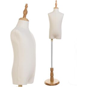 Kid Dress Form Mannequin with Wood Stand for Clothes Window Display (S(2-3 Years))