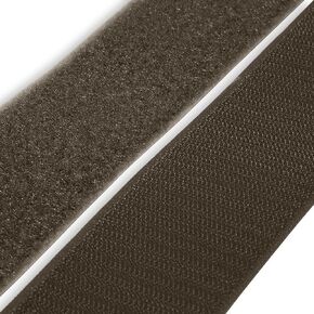 Hook and Loop Tape Brown 1.5 inch x 1 Yard Sew On Non-Adhesive Sewing Strips Fastener Tape Excellent Grip Heavy Duty Interlocking Fabric Roll for Home Office School Car and Crafting DIY Projects