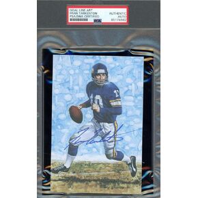 Fran Tarkenton PSA DNA Signed Goal Line Art Card GLAC Autographed