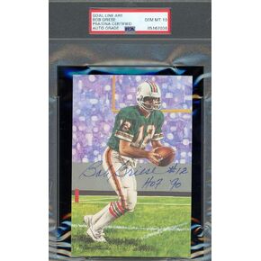 Bob Griese Gem Mint 10 PSA DNA Signed Goal Line Art Card GLAC Autographed