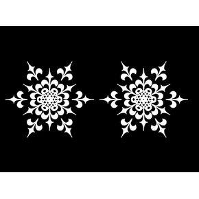 Snowflakes 4 pcs 3 Inch White Fused Glass Decals