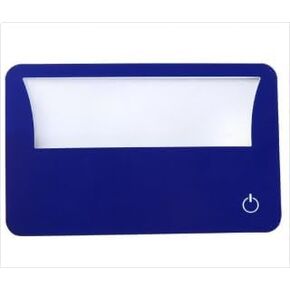 1 Pc Blue Portable Credit Card Magnifying Glass, Book Small Prints Newspaper Magnifier Sheet Reading Magnifiers Sheet Visual Impairment Aids