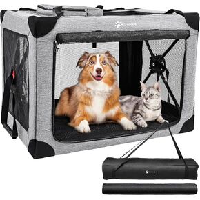 MIU COLOR Portable Dog Playpen 32 Inch, Foldable Play Pen for Indoor Dogs Cats, Dog Kennel Tent for Rabbit or Small Animals, Breathable with Window, Soft mat, Heavy-Duty Oxford, Steel Frame