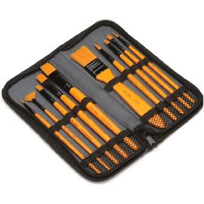 HBJWOV 10 Art Paint Brush Sets Include Cargo Cases, Suitable for Children, Artists, Acrylic, Oil, Watercolor and Water Painting
