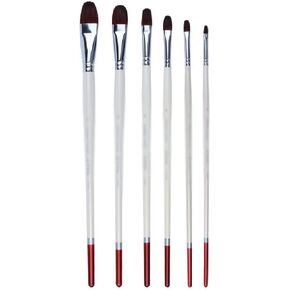 HBJWOV Paint Brush Set 6 Artist Brush Canvas Painting Acrylic Oil Water Paint Art Brush Supplies