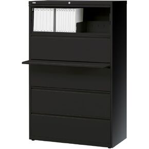 Lorell 60550 Lateral File,5-Drawer,42-Inch x18-5/8-Inch x67-5/8-Inch,Black