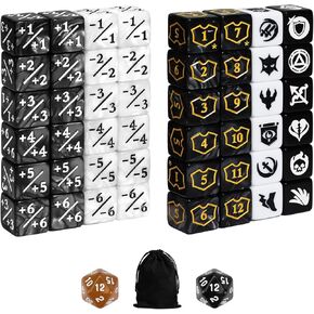 50 قطعة القدرات كلمات رئيسية مواجهة الزهر MTG الزهر بالإضافة إلى 1 عدادات الإحصائيات المخلوق الإحصائيات الرموز الرموز الرموز المميزة ، متوافقة مع MTG ، TCG ، ملحقات ألعاب البطاقات السحرية in Kuwait