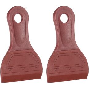 HARFINGTON 2pcs Small Squeegee 2 Inch Soft Rubber Blade Small Scraper for Glass Shower Cleaning Desktop Screen Printing Self-Adhesive Vinyl, Red