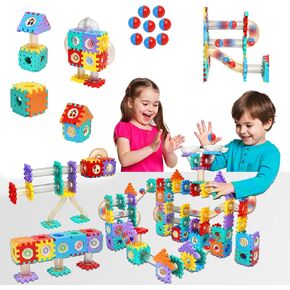 STEM Building Learning Toy, AOSITE 234PCS Marbles Run Kids Gift, Educational Race Track Construction Building Blocks for 4 5 6 7 8 9 10 Years, Creative Marble Run Games Boys Girl Birthday Xmas Present