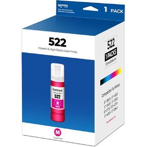 522 Ink Refill Bottles Replacement for ET-2800 ET-2400 ET-4800 ET-2803 522 Ink Bottles for Eco tank ET2800 ET2400 ET4800 ET2803 ET-2720 ET-4700 ET-4810 ET-2840 2800 2400 4800 2803 2720 Printer 6 Pack