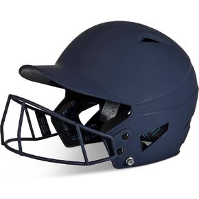 CHAMPRO womens Rise Fastpitch and Matte Finish HX Softball Batting Helmet with Facemask, Black, Large US in Saudi Arabia