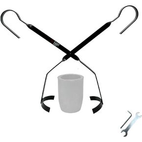 Cast Master Elite Crucible Tongs - Scissor Hinge Design - 10kg Crucible Lifting Tongs - Heavy Duty Steel, Holding-Clamp Tongs for Melting Furnace - USA Designed & Supported