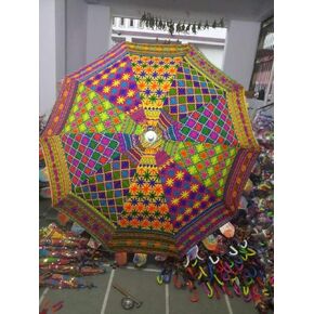 Indian Wedding decoration Umbrellas Decor Umbrellas Mehndi Handmade Umbrella Party Parasol Wedding decor Umbrellas Parasols Sun Active (Multi color flower)