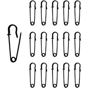 30 PCS دبوس أمان كبير ، دبابيس شديدة التحمل ، دبابيس سلامة الصلب الثقيلة ، دبوس أمان من الصلب 2 بوصة للملابس والحرف اليدوية (أسود)