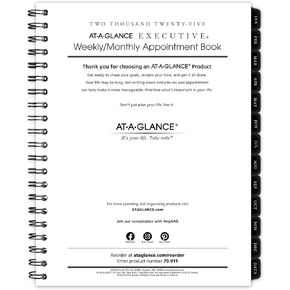 AT-A-GLANCE 2026 Weekly Monthly Refill for 70-NX81, 8-1/4" x 11", Large, Executive (709111026)