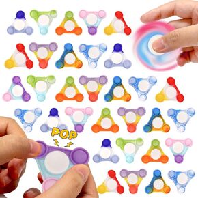 48PCS Pop Fidget Spinners - Colorful Party Favors for Kids -Fidget Spinners Bulk-Sensory Toys for Stress Relief and Anxiety - Classroom Prizes,Goodie Bag Stuffers