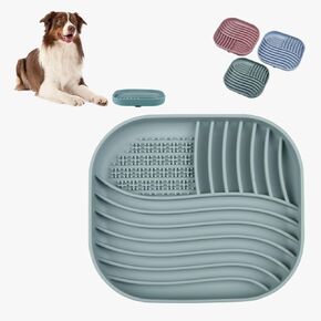 Slow Feeder Dog Bowls,Yangmu Dog Puzzle Bowl with Suction Cups for Anxiety Relief, Slow Eating, Dishwasher Fit, for All Breed (Blue)