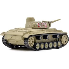 ZEZEFUFU 1/72 WWII German Army Sd.Kfz.141 Panzer III G Tank Model Collection