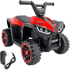 Bruce & Shark 12V Kids Ride-On ATV, Electric 4 Wheeler Car for Children Ages 3-6, Off-Road Powered Vehicle
