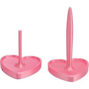 Heart Shape Yarn Holder Spinner Prevent Tangling Pink Yarn Stand