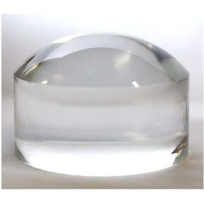 MAXIMIZE 2.5" Desktop Dome Magnifier | 4X Magnification | Elegant Paperweight Style | Smooth Glide for Reading