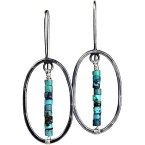 جديد 2026 Bohemian Tribe Metal Metal Earrings Long Arrings Jewelry Vintage Ongular Pattern Mix and Match Colors Women's Daily Matching Massion Association Gift