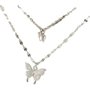 New 2026 Unisex Fashion Silver Color Hers Hammer Pattern Love Necklace Simple Individuality Heart Shaped Pendant Women's Gift Boutique Jewelry Luxury Accessories Trendy Best For Women And Men